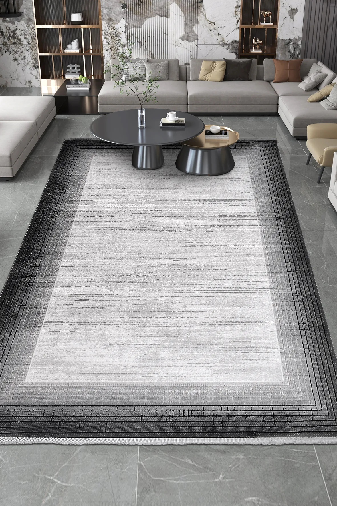 ROXSTONE-RP17257- GRİ MODERN YUMUŞAK KOLAY TEMİZLENEBİLİR