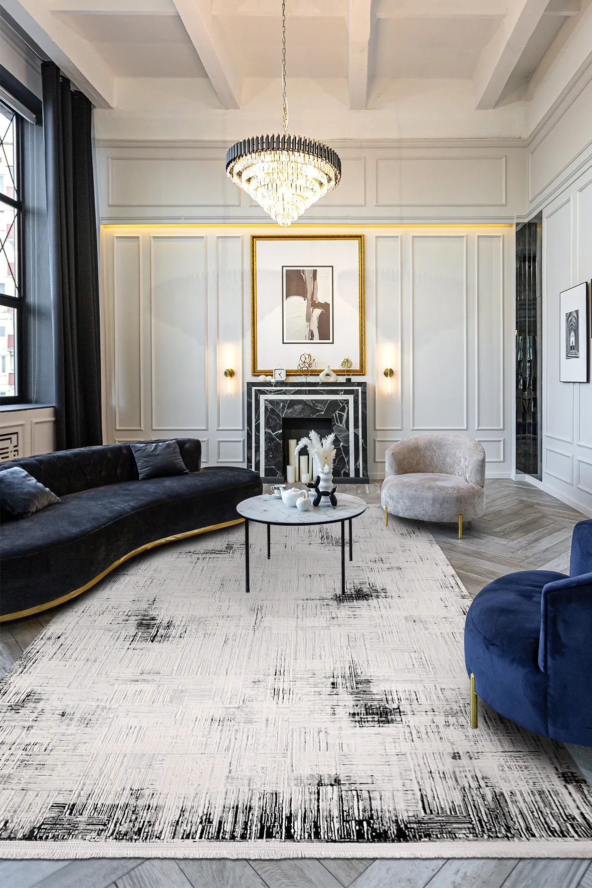 ARYA-RPAL01-BEYAZ/GRİ - ÖZEL ÖLÇÜ-SALON,OTURMA ODASI,KORİDOR-ROBOT SÜPÜRGEYE UYUMLU-KOLAY TEMİZLENEBİLİR-UYGUN FİYAT